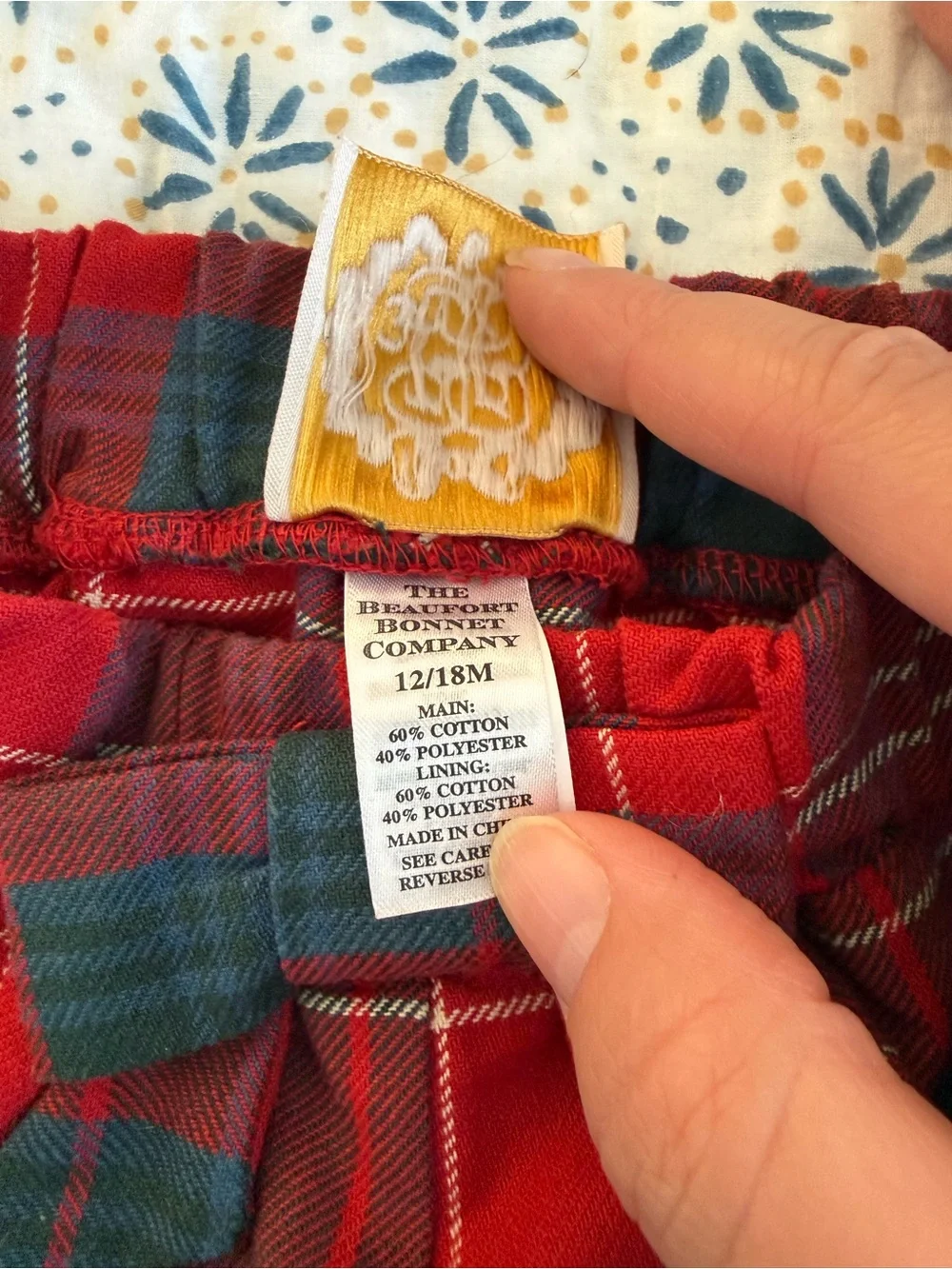 TBBC Red Plaid Elastic Waist Bloomers
